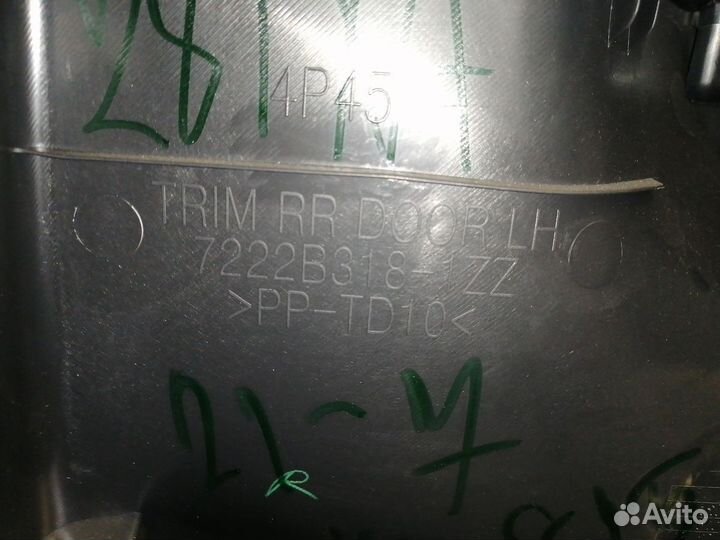 Обшивка двери задней левой Mitsubishi Pajero Sport