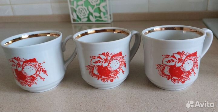 Фарфоровые кружки, 200 мл