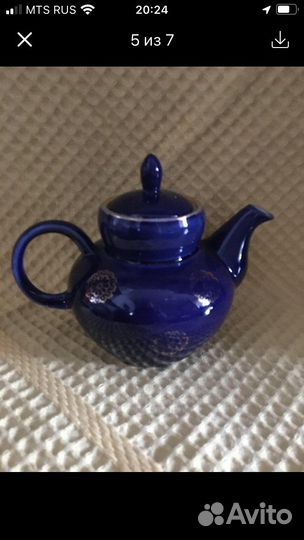 Винтаж.4предмета с кобальтовым покрытием.ссср