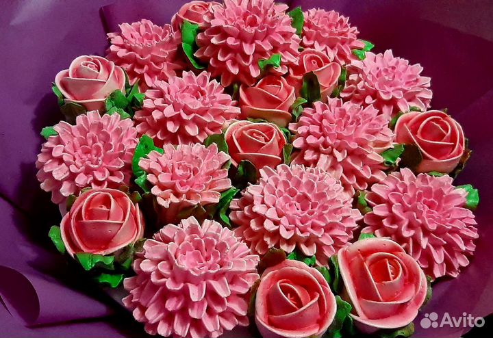 Цветы из зефира, букеты, зефирные вкусности