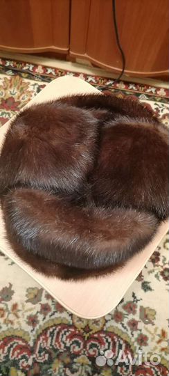 Норковая шапка мужская бу