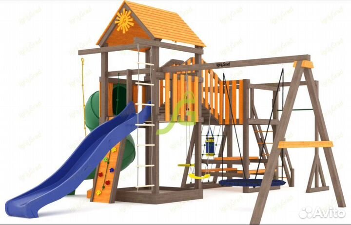 Детская площадка Панда Фани Мостик с трубой