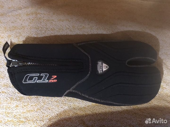 Перчатки Waterproof трехпалые 7 мм XL