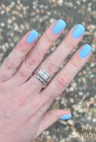 Серебряное кольцо крутящееся антистресс