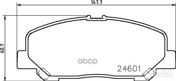 Колодки тормозные дисковые перед (PF-1527)