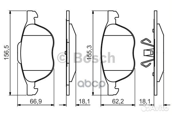 Колодки тормозные дисковые перед ford focus