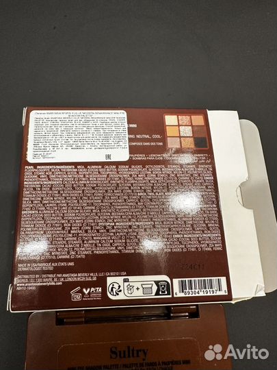 Anastasia beverly hills sultry палетка теней