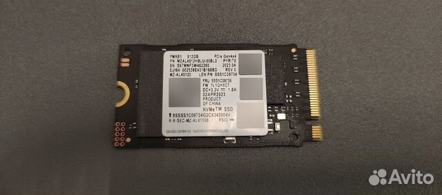 Новый 512 gb samsung ssd m2 nvme