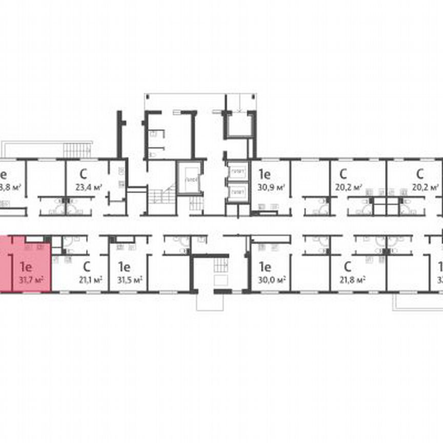 1-к. квартира, 31,7 м², 1/11 эт.