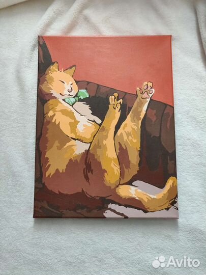 Картина декоративная с котиком