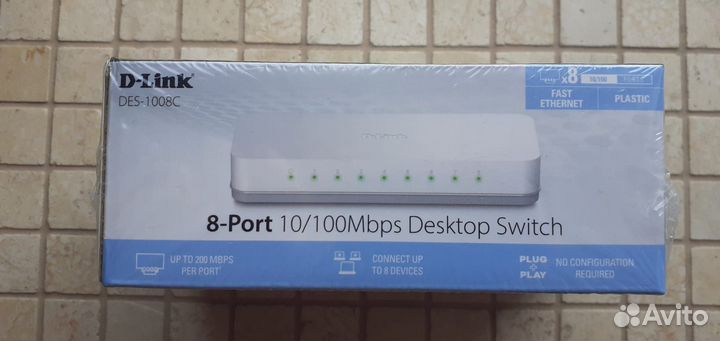 Новый коммутатор LAN для сети D-Link DES-1005C