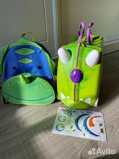 Детский чемодан trunki и рюкзак