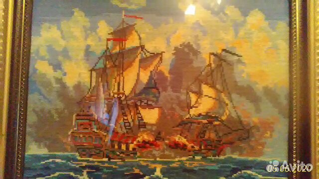 Картина вышитая крестиком, 