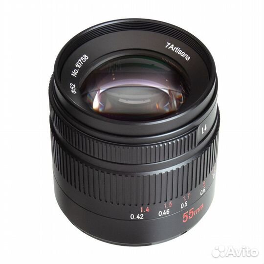 Объектив 7artisans 55mm F1.4 II Sony E, черный