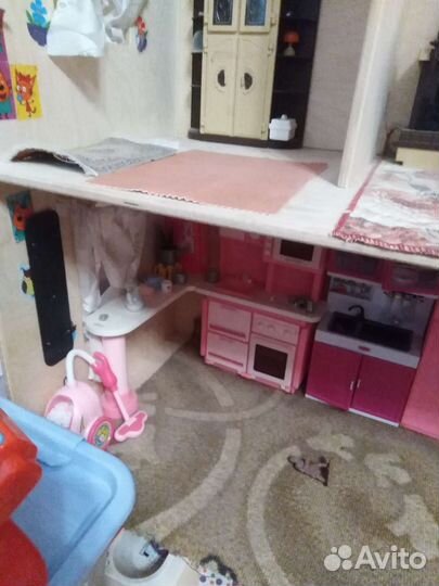 Кукольный домик для барби с мебелью