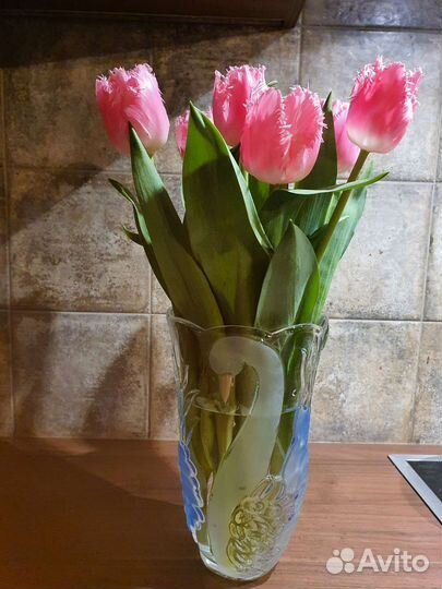 Ваза Wolther-Glas.Редкость.Стекло.Германия