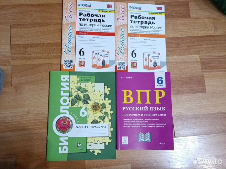 Рабочие тетради, 6 класс, биология, история