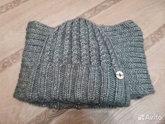 Комплект шапка и снуд женский тёплый