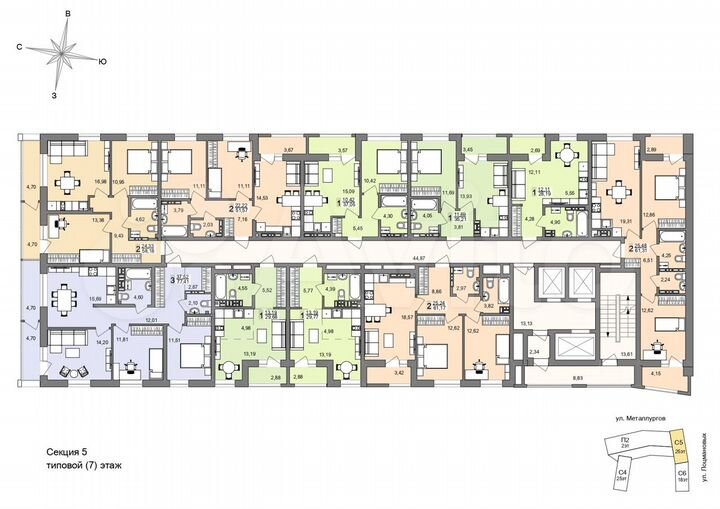 2-к. квартира, 57,8 м², 20/26 эт.