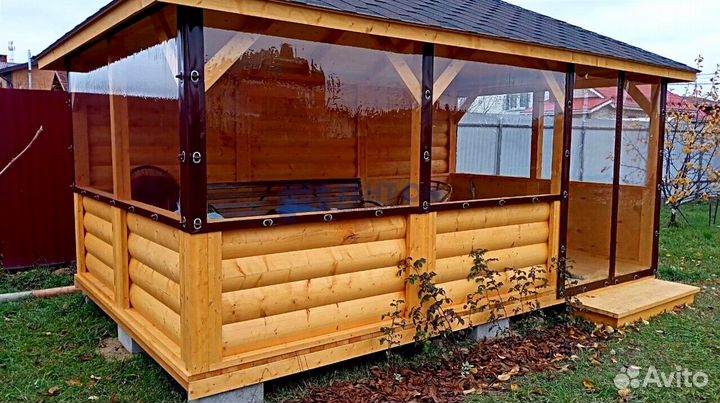 Жидкие окна для беседки