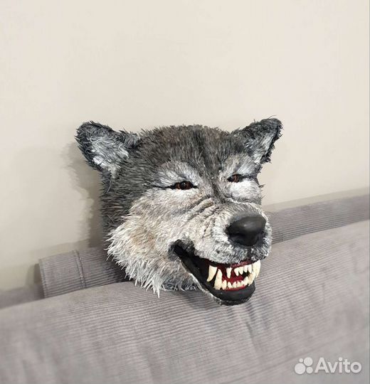 Голова медведя и волка