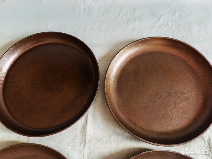 Чугунная сковорода СССР блинная большая