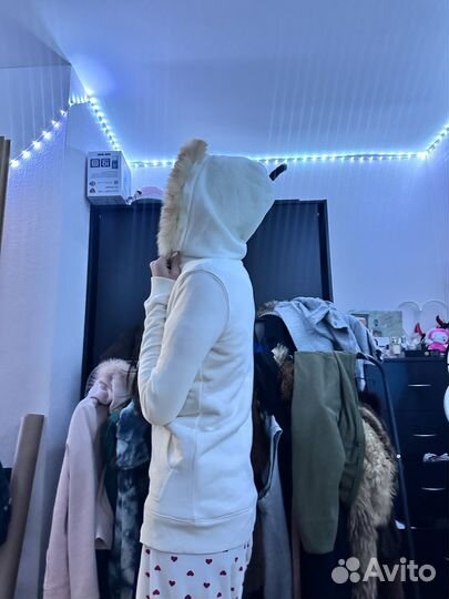 Архив зип худи с мехом (fur zip hoodie)
