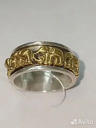 Серебряное кольцо спиннер