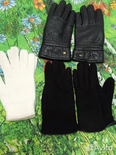 Перчатки женские натуральная кожа 7-7.5 размер