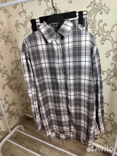 Костюм с юбкой в клетку