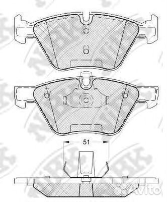Комплект тормозных колодок PN0513 nibk
