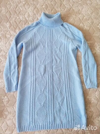 Платье женское теплое (вязаный трикотаж)