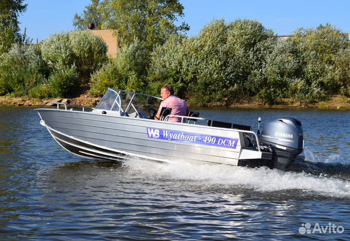 Алюминиевая моторная лодка Wyatboat 490 DCM