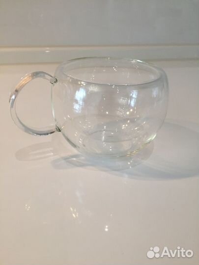Чашка стеклянная из двойного стекла 2 шт
