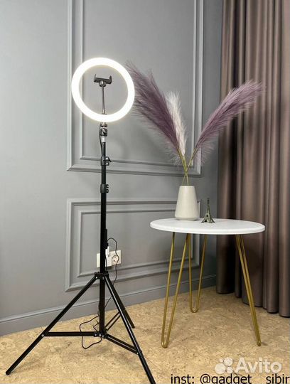 Кольцевая селфи лампа 26см цветная