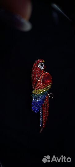 Брошь Попугай