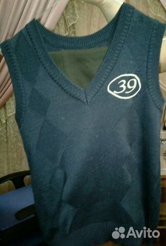 Жилет шерстяной для школьника