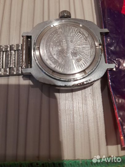Мужские наручные часы СССР командирские с якорем