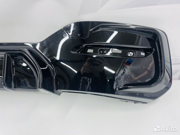 Диффузор BMW F20 рестайлинг М пакет 2*0 глянец