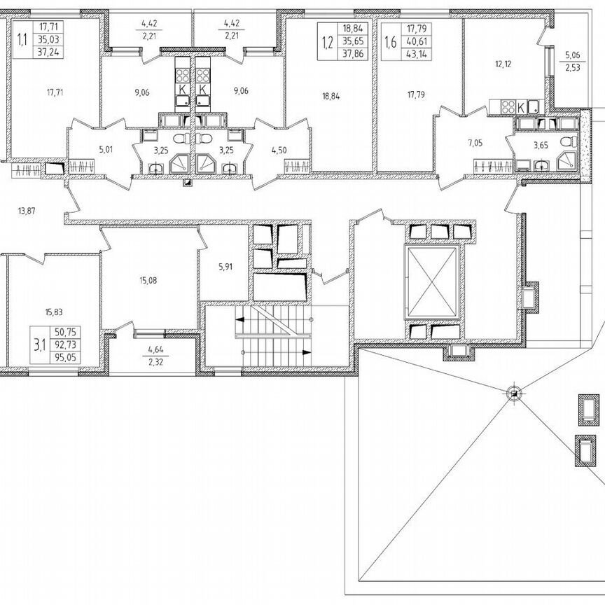 1-к. квартира, 40,6 м², 7/8 эт.