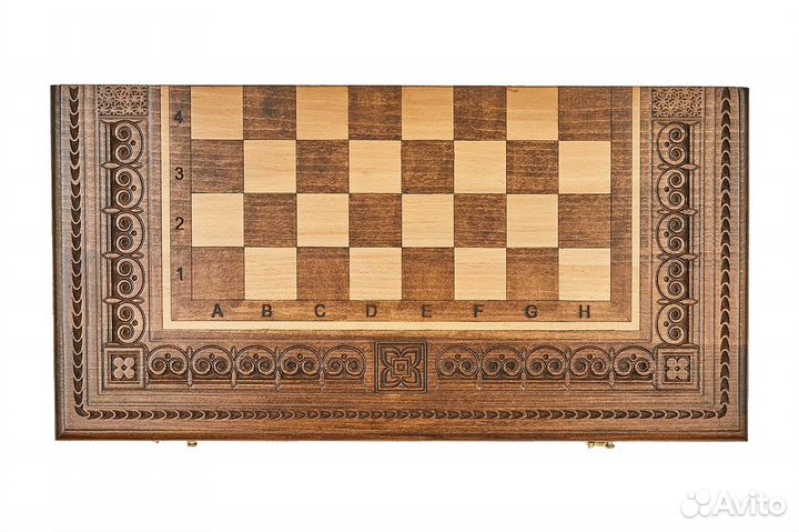 Шахматы и нарды резные Наира 50 х 50 см бук Армения 62479