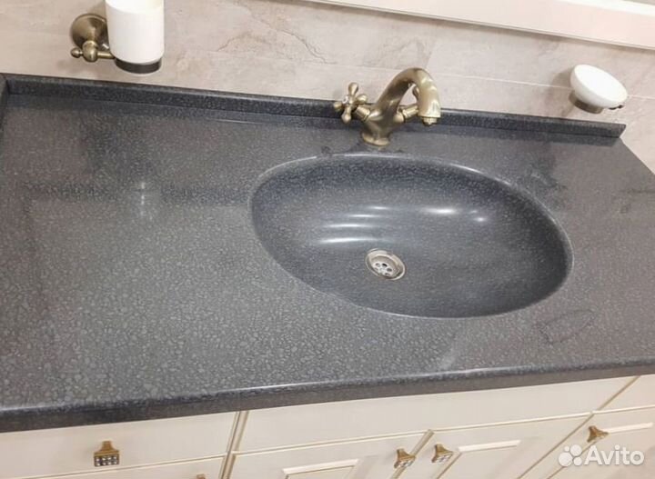 Столешница для ванной из искуственного камня