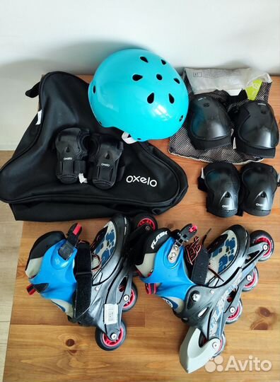 Крутые детские роликовые коньки Larsen Flash Blue