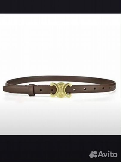 Ремень женский кожаный коричневый