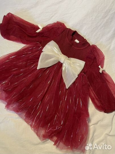 Нарядное платье для девочки 74 80