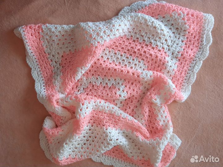 Плед детский вязаный ручная работа