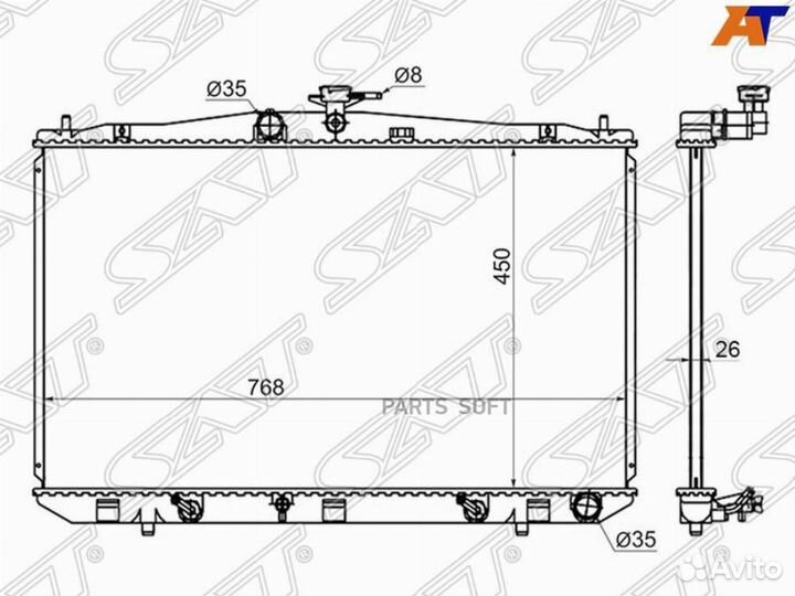 Радиатор Lexus RX 08-15 / Toyota Sienna 10-14 TY0003RX350