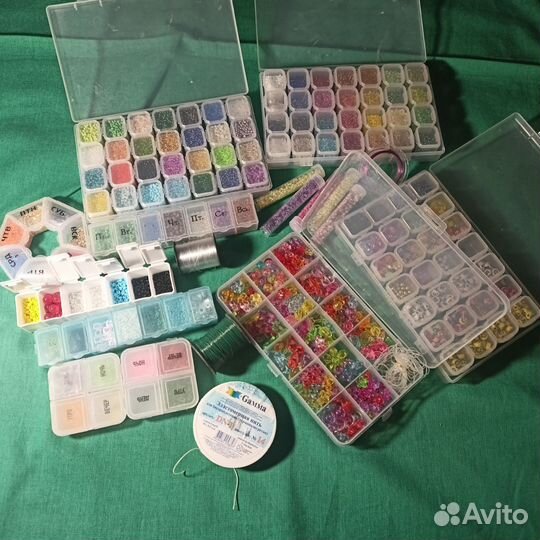 Бисер,бусины,лески,проволоки и эластомерная нити