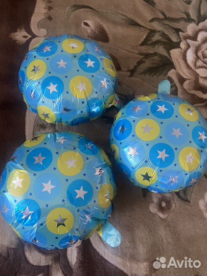 Фольгированные воздушные шары, Три кота, цифра 2