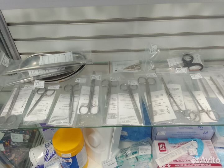 Ножницы, пинцеты, кюветы медицинские